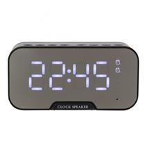 Caixa de Som Multimídia com Relógio e Suporte para Celular