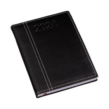 Agenda Lisa Preta com Costura - 106L