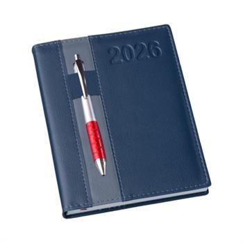 Agenda Diária 2026 Vertical Azul - 134L