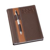 Agenda Diária 2026 Vertical Marrom - 135L