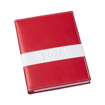 Agenda Diária 2026 Horizontal Vermelha - 136L