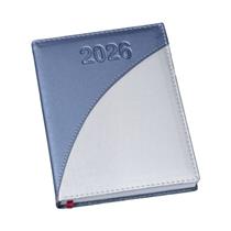 Agenda Diária 2026 Metalizada Azul com Prata - 165L