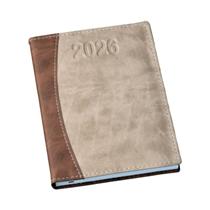 Agenda Diária 2026 Estampada Marrom - 170L