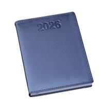 Agenda Diária 2026 Metalizada Lisa Azul - 180L