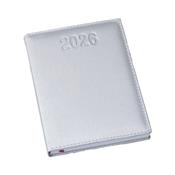 Agenda Diária 2026 Metalizada Lisa Prata - 186L