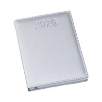 Agenda Diária 2026 Metalizada Lisa Prata - 186L