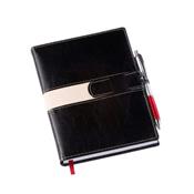 Agenda Diária 2026 Exec Preta c/ Fecho e Sup. p/ Caneta - 198L