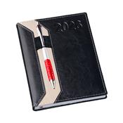 Agenda Diária 2026 Clássica com Suporte de Caneta Preta - 205L