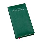 Agenda de Bolso Permanente Metalizada Lisa Verde - 250L