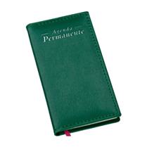 Agenda de Bolso Permanente Metalizada Lisa Verde - 250L