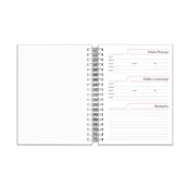 Agenda Wire Metalizada Lisa Azul - 281L