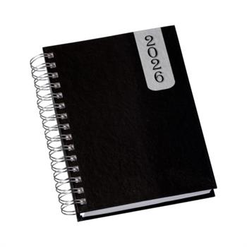 Agenda Diária 2026 Wire-o Capa Prime Preta - 500L