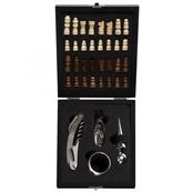 Kit Vinho Xadrez 4 peças Preto