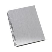 Caderno de Negócios Pequeno Capa Metalizada Prata - 272L
