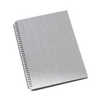 Caderno de Negócios Grande Capa Metalizada Prata - 302L