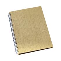 Caderno de Negócios Grande Capa Metalizada Ouro - 306L