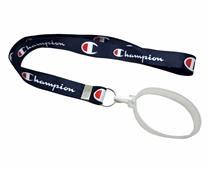 Cordão para Copo com Borracha Transparente e Mosquetinho