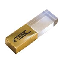 Pen Drive de Vidro Dourado - PDVDR-4GB