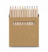 Caixa de cartão com 12 mini lápis de cor - 51747