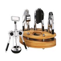 Kit de Utensílios com Base em Bambu - 5 Peças