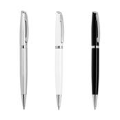 Caneta Metal Colorida com Detalhes Prateados