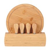 Kit Queijo em Bambu e Madeira 6 pçs - PD-15143