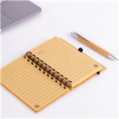 Caderno de Bambu com caneta