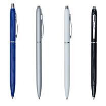 Caneta de Metal Colorida com Detalhes Prata