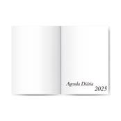 Agenda Luxo Preta com Detalhe Marrom - LG3573