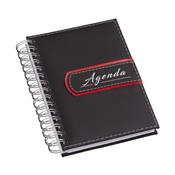 Agenda Diária 2026 Wire-o Luxo Preta com Detalhe Vermelho - LG3574