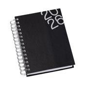 Agenda Diária 2026 Wire-o Capa Premium Preta com Ano - LG3456