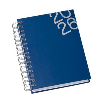 Agenda Diária 2026 Wire-o Capa Premium Azul com Ano - LG3457