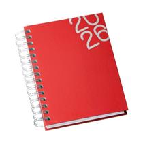 Agenda Diária 2026 Wire-o Capa Premium Vermelha com Ano - LG3459