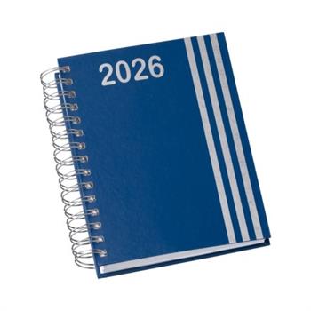 Agenda Diária 2026 Wire-o Capa Premium com Faixa Azul com Ano - LG3462