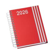 Agenda Diária 2026 Wire-o Capa Premium com Faixa Vermelha com Ano - LG3464