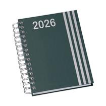 Agenda Diária 2026 Wire-o Capa Premium com Faixa Verde com Ano - LG3465