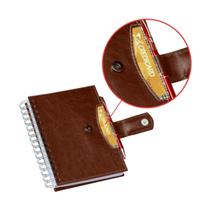 Agenda Diária 2026 Wire-o Elite Marrom c/ Fecho de Imã + Sup. p/ Cartão e Caneta - LG3489 Marrom