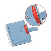 Agenda Diária 2026 Wire-o Elite Azul c/ Fecho de Imã + Sup. p/ Cartão e Caneta - LG3491 Azul