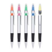 Caneta Plástica com Marca Texto - ER2037