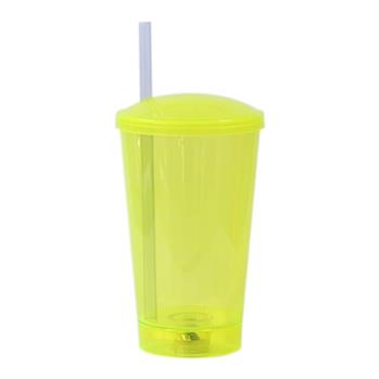 Copo 550 ml Led com Tampa e Canudo - C550LEDTC