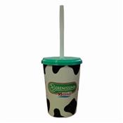 Copo 350 ml com Tampa e Canudo Mold Label