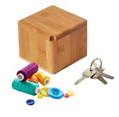 Porta Objetos Em Bambu Com Tampa Giratória - PO-13003