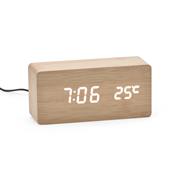 Relógio Despertador de Madeira Com Painel LED - 18563B