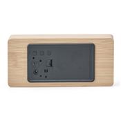 Relógio Despertador de Madeira Com Painel LED - 18563B
