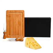 Conjunto Para Queijo Em Bambu/Inox com 3 Peças - PD-47023