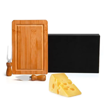 Conjunto Para Queijo Em Bambu/Inox com 3 Peças - PD-47023