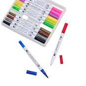 Kit Canetinhas Ponta Dupla Com Doze Cores - 08332-12