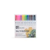 Kit Canetinhas Ponta Dupla Com Doze Cores - 08332-12