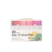 Kit de Canetinhas de Ponta Dupla 100 Cores - 08332-100