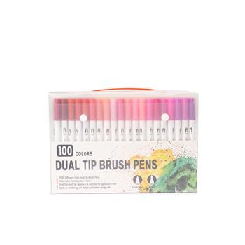 Kit de Canetinhas de Ponta Dupla 100 Cores - 08332-100